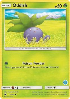 0004 Oddish (11) Common SM Trainer Kit: Alolan Sandslash & Alolan Ninetales