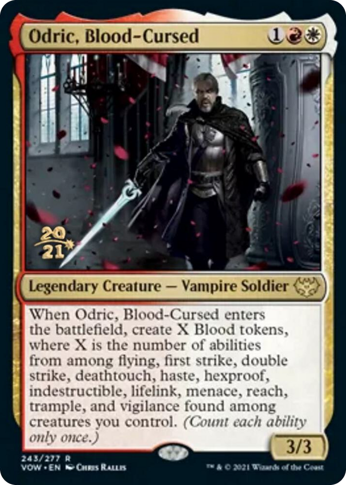 Odric, Blood-Cursed #243 R - Prerelease Cards Pokemon card