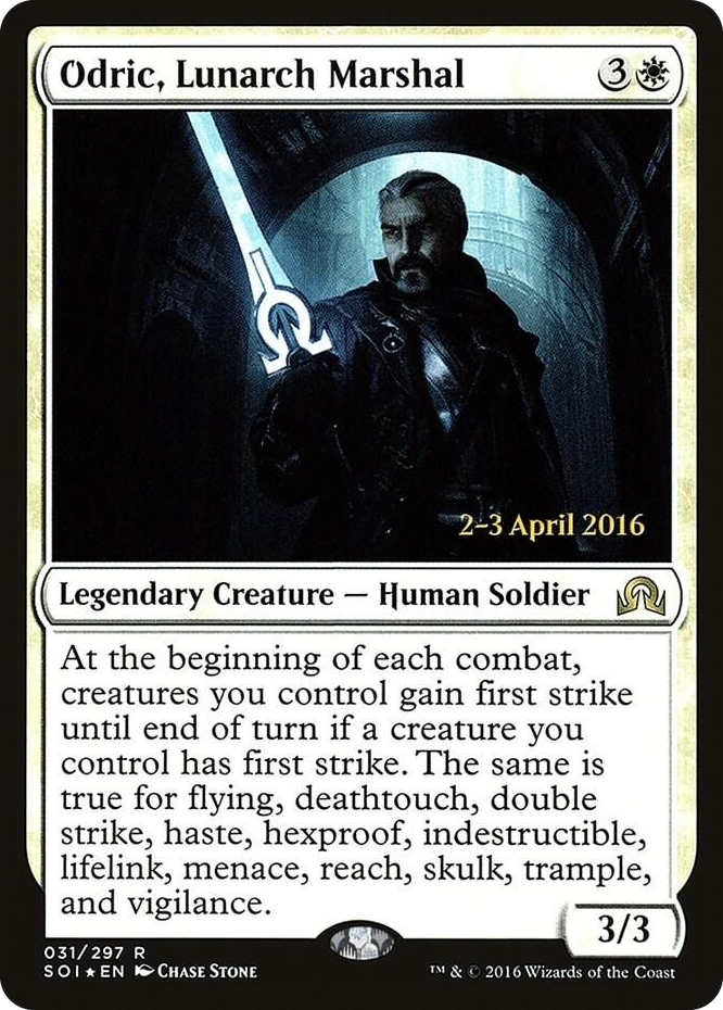 Odric, Lunarch Marshal #31 R - Prerelease Cards Pokemon card