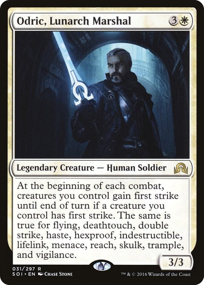 Odric, Lunarch Marshal #31 R - Shadows over Innistrad Pokemon card