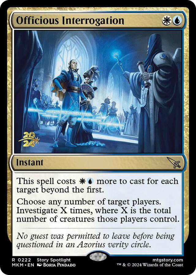 0222 Officious Interrogation R Prerelease Cards