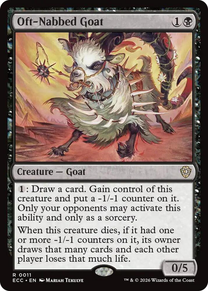 Oft-Nabbed Goat #11 R - Commander: Lorwyn Eclipsed Pokemon card