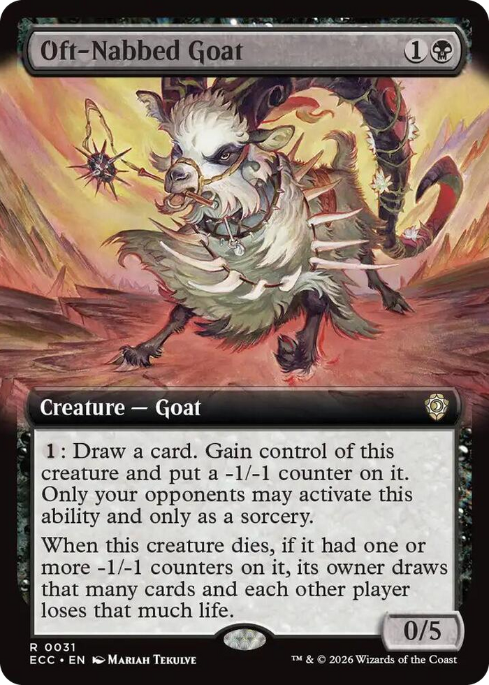 Oft-Nabbed Goat (Extended Art) #31 R - Commander: Lorwyn Eclipsed Pokemon card