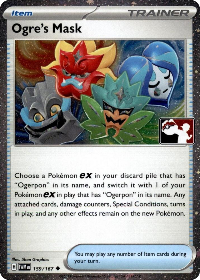 0159 Ogre's Mask - 159/167 (Cosmos Holo) Uncommon Prize Pack Series Cards