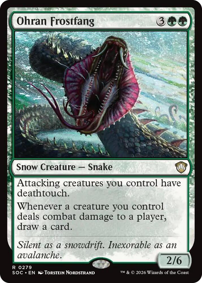 Ohran Frostfang #279 R - Commander: Secrets of Strixhaven Pokemon card