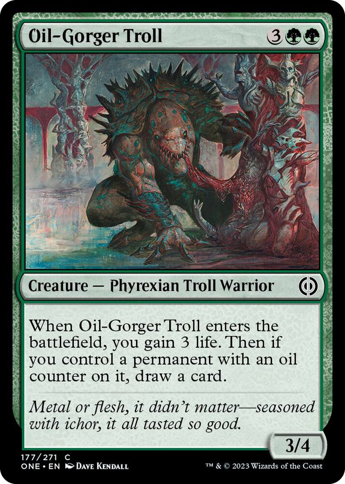 Oil-Gorger Troll #177 C - Phyrexia: All Will Be One Pokemon card