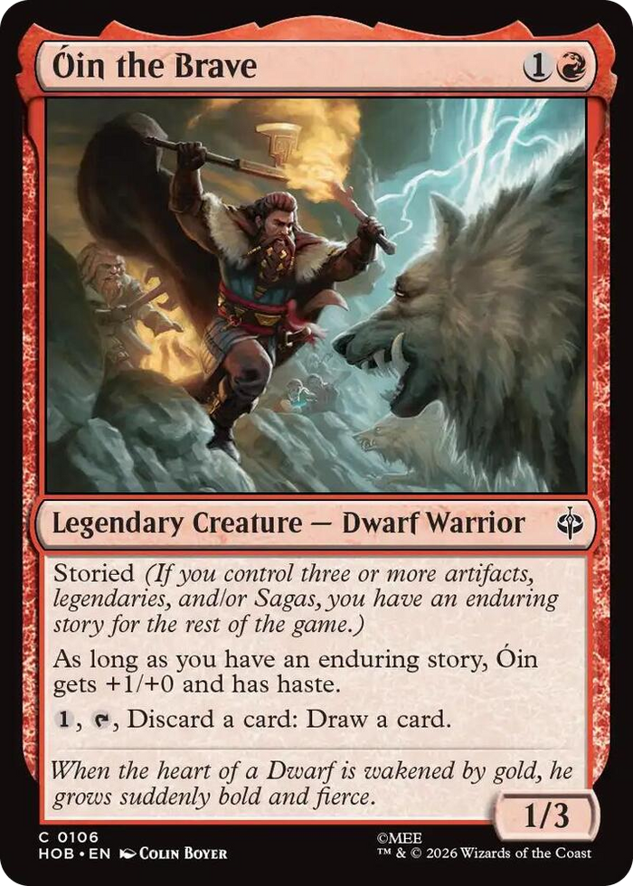 Oin the Brave #106 C - The Hobbit Pokemon card