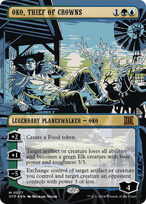 0077 Oko, Thief of Crowns (Textured Foil) M Outlaws of Thunder Junction: Breaking News