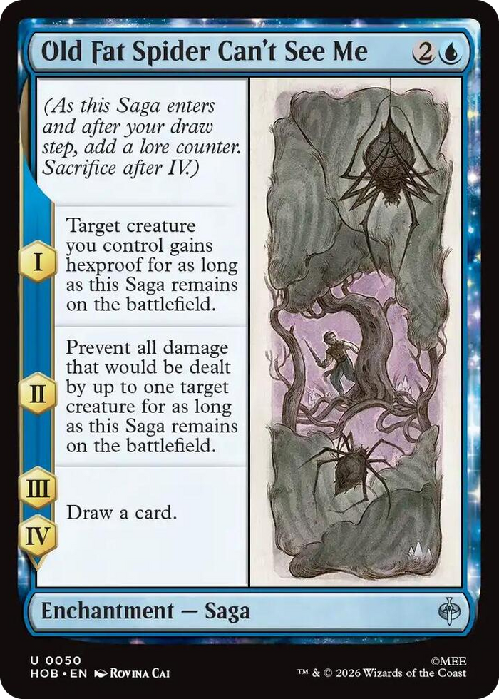 Old Fat Spider Can't See Me #50 U - The Hobbit Pokemon card