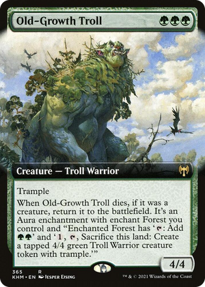 0365 Old-Growth Troll (Extended Art) R Kaldheim