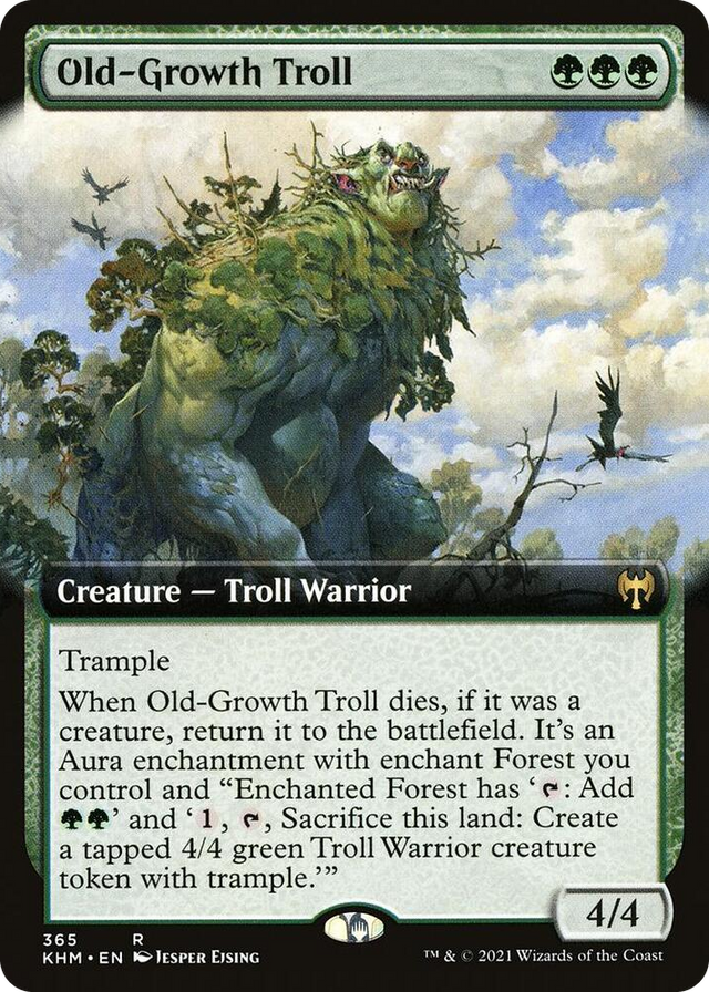 0365 Old-Growth Troll (Extended Art) R Kaldheim