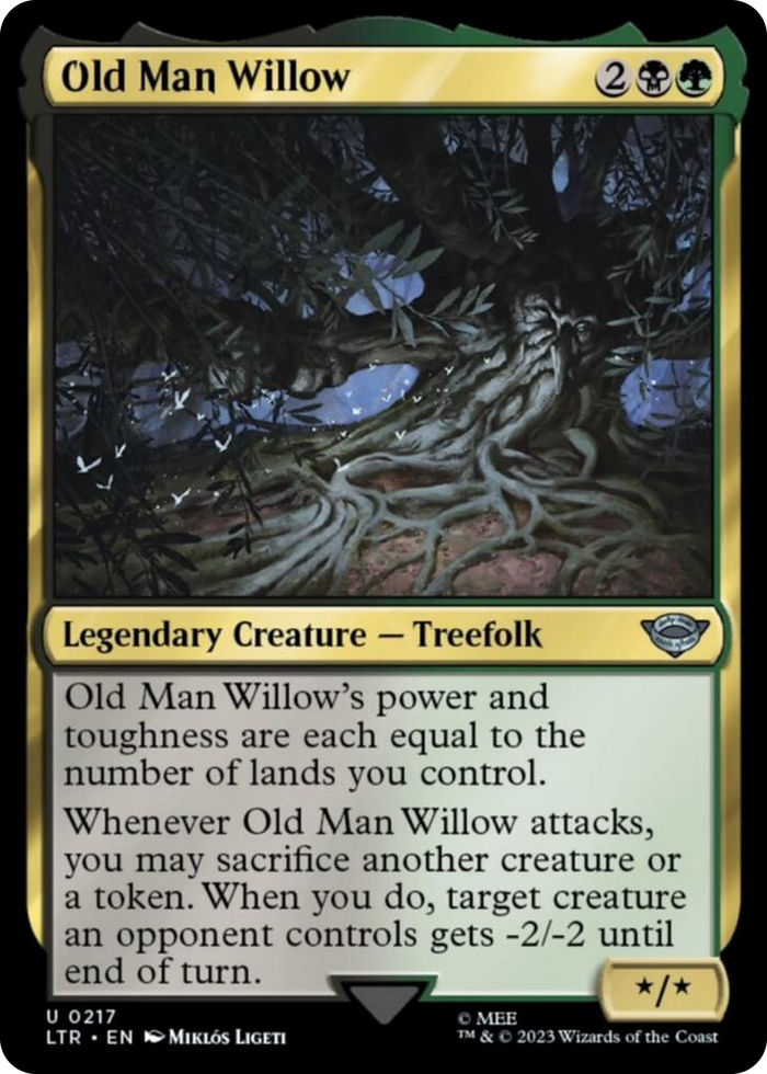 Old Man Willow #217 U - Universes Beyond: The Lord of the Rings: Tales of Middle-earth Pokemon card