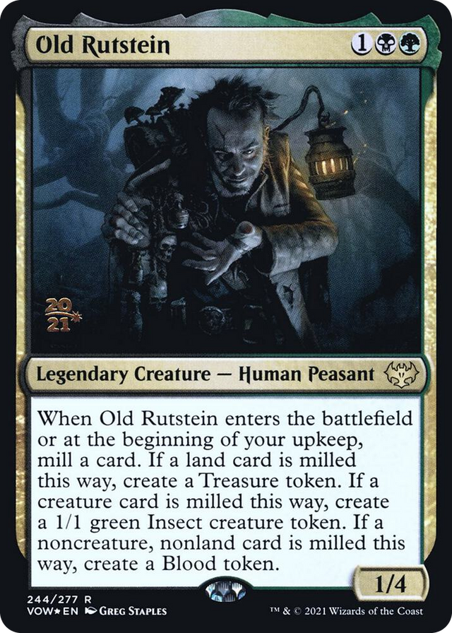 0244 Old Rutstein R Prerelease Cards
