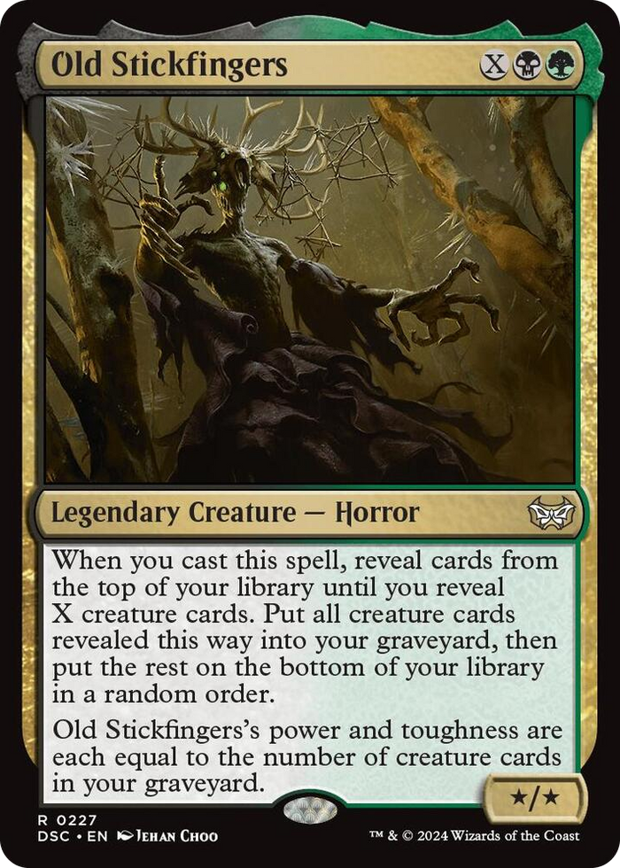 Old Stickfingers #227 R - Commander: Duskmourn: House of Horror Pokemon card