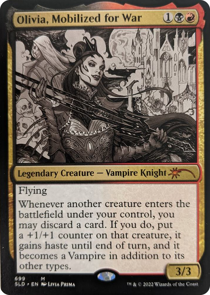 Olivia, Mobilized for War (Sketch Showcase) #699 M - Secret Lair Drop Series Pokemon card