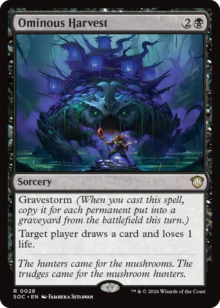 Ominous Harvest #28 R - Commander: Secrets of Strixhaven Pokemon card