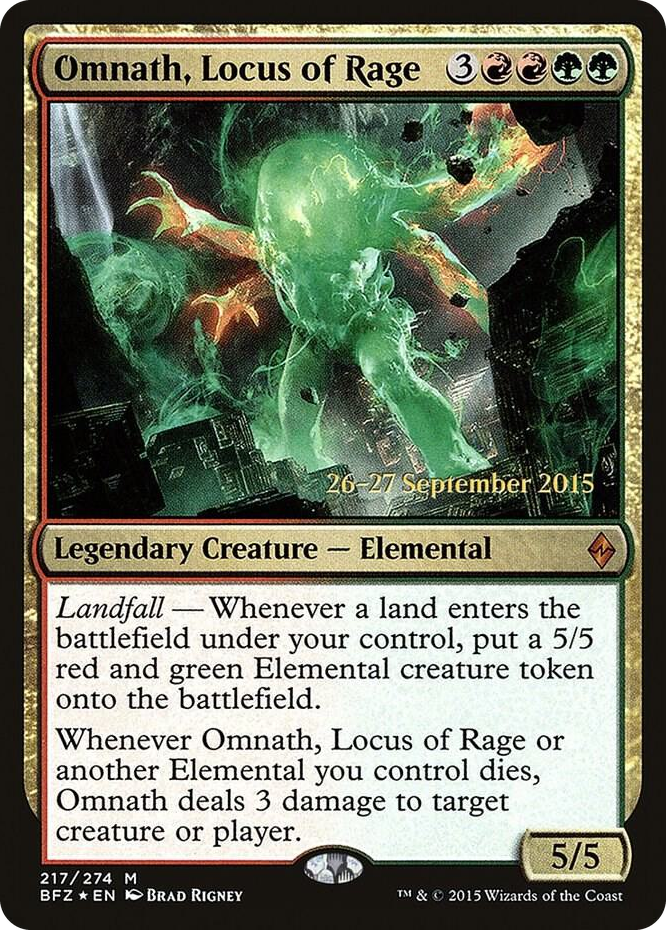Omnath, Locus of Rage #217 M - Prerelease Cards Pokemon card