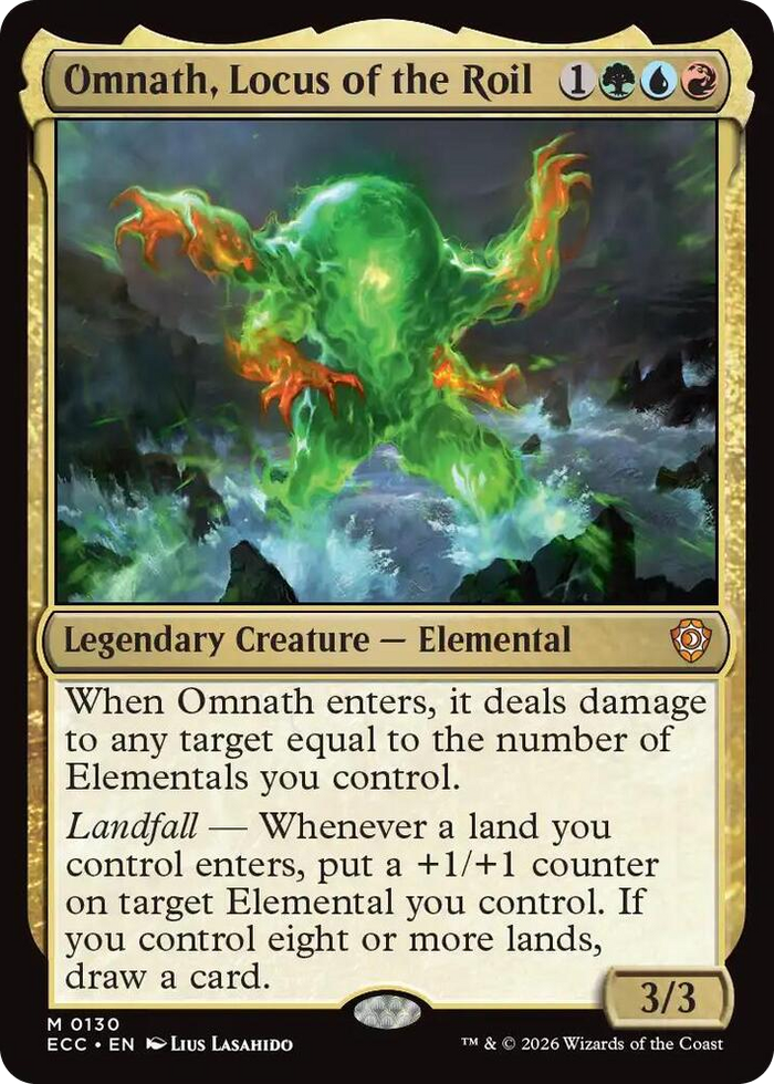 Omnath, Locus of the Roil #130 M - Commander: Lorwyn Eclipsed Pokemon card
