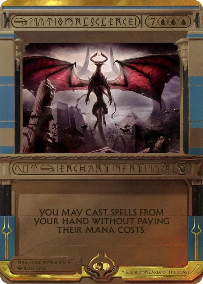 Omniscience #34 M - Masterpiece Series: Amonkhet Invocations Pokemon card