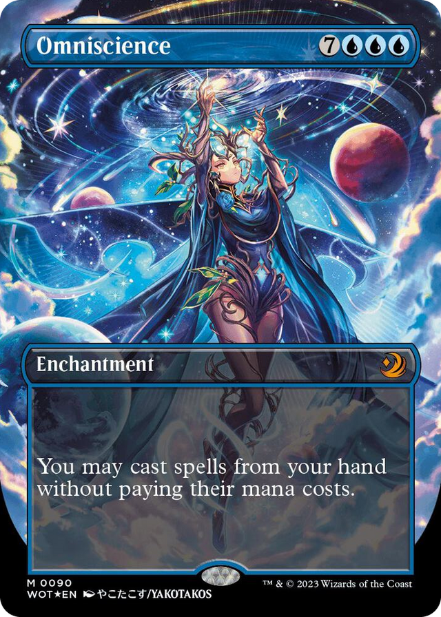 0090 Omniscience (Anime Borderless) (Confetti Foil) M Wilds of Eldraine: Enchanting Tales