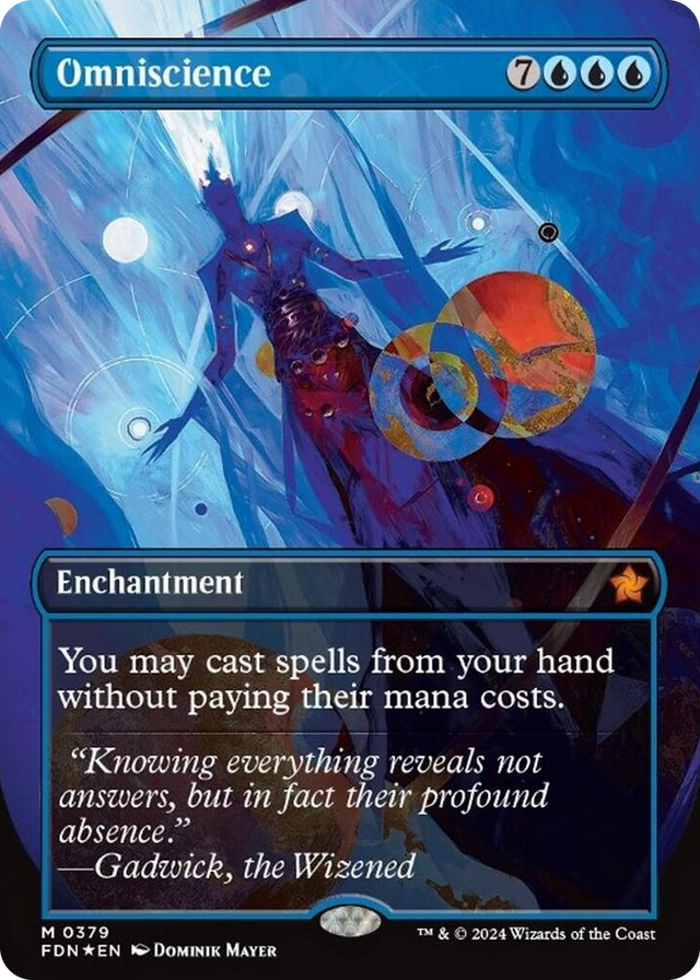 0379 Omniscience (Borderless) (Mana Foil) M Foundations