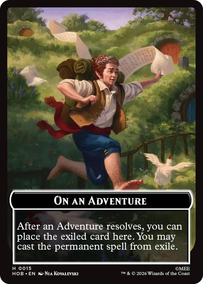 0015 On an Adventure // Enduring Story Double Sided Token T The Hobbit