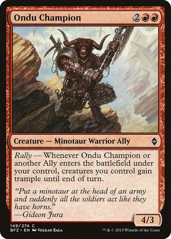 Ondu Champion #149 C - Battle for Zendikar Pokemon card