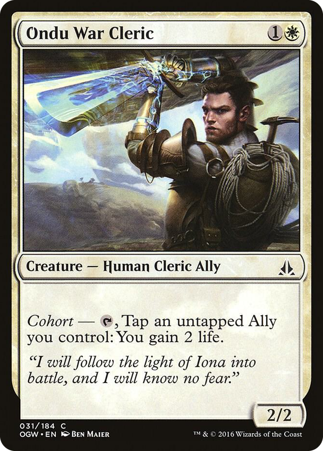 Ondu War Cleric #31 C - Oath of the Gatewatch Pokemon card