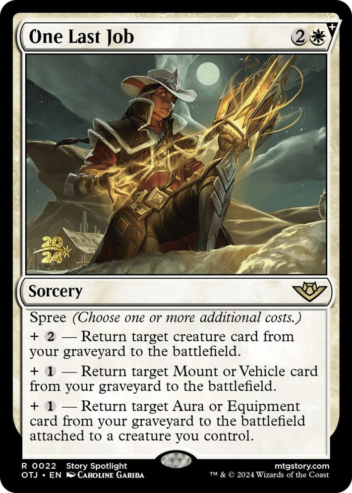 0022 One Last Job R Prerelease Cards