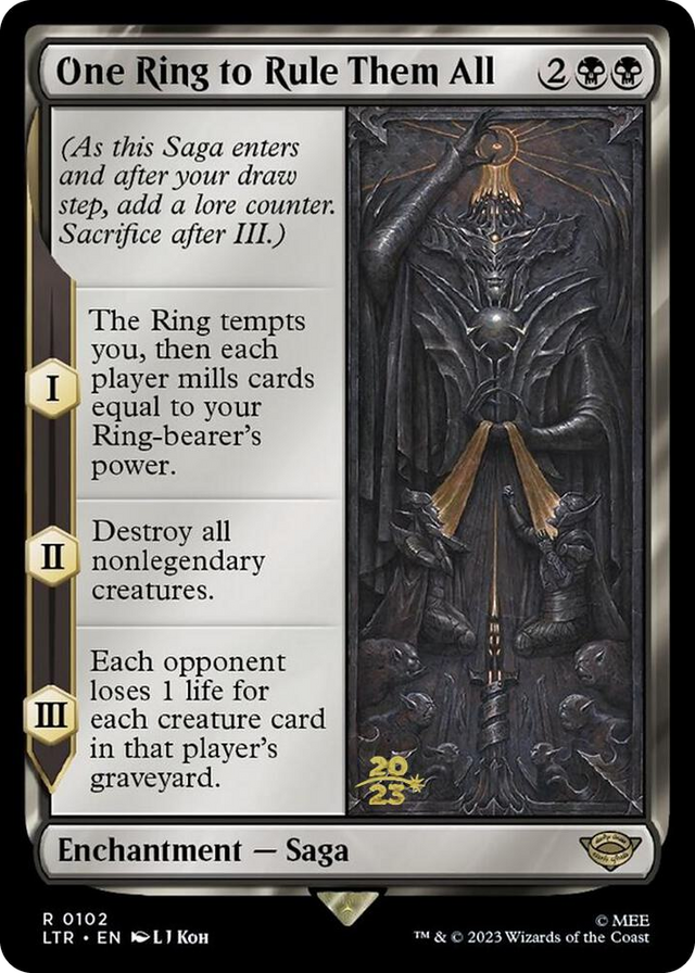 0102 One Ring to Rule Them All R Prerelease Cards