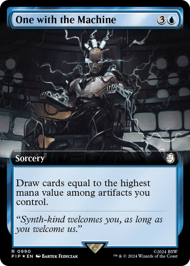 0990 One with the Machine (Extended Art) (Surge Foil) R Universes Beyond: Fallout