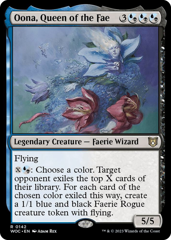 Oona, Queen of the Fae #142 R - Commander: Wilds of Eldraine Pokemon card