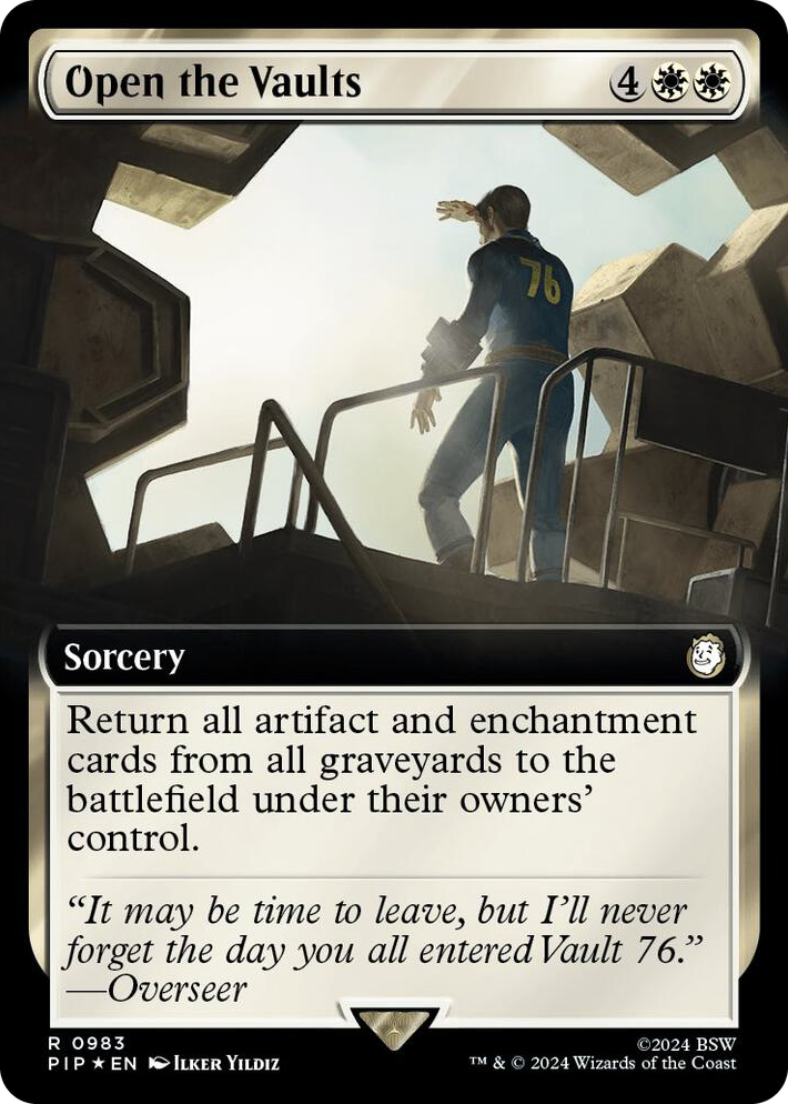 0983 Open the Vaults (Extended Art) (Surge Foil) R Universes Beyond: Fallout
