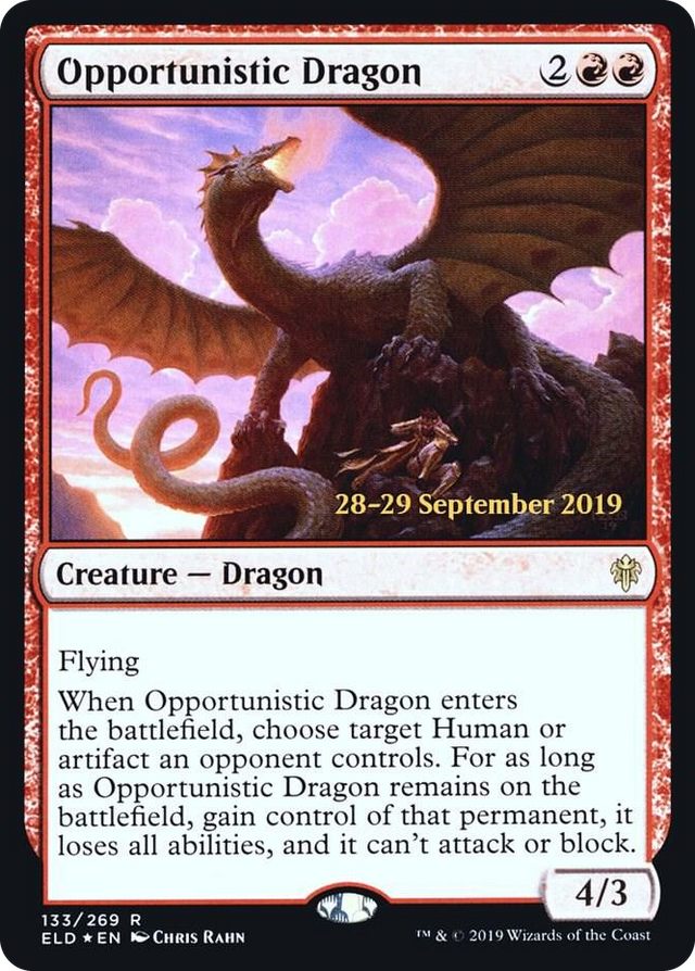 0133 Opportunistic Dragon R Prerelease Cards