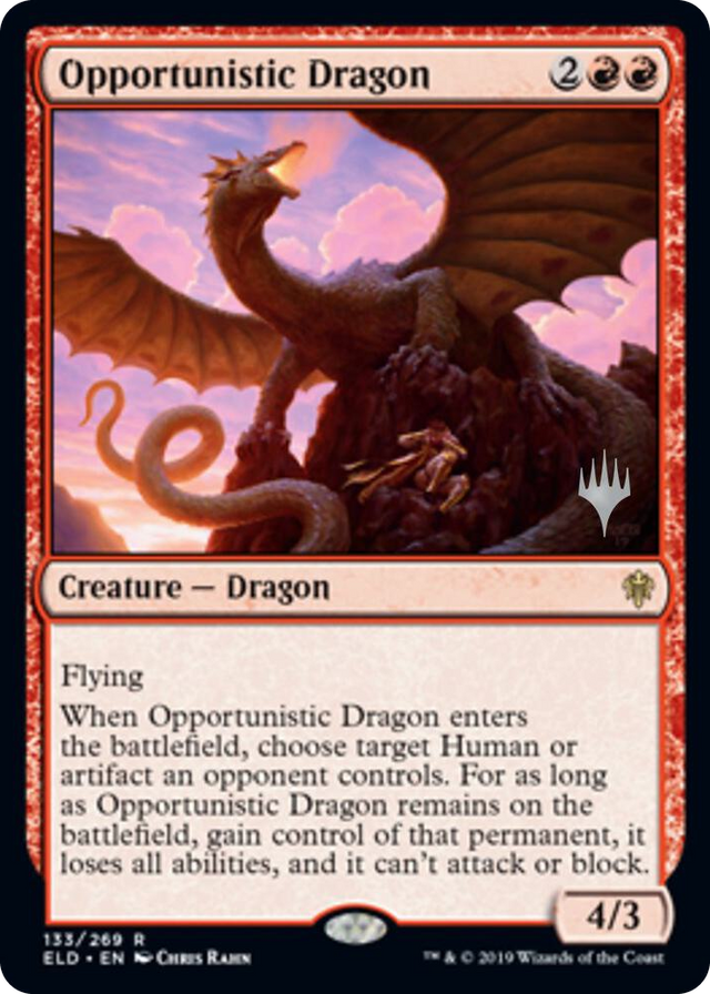 0133 Opportunistic Dragon R Promo Pack: Throne of Eldraine