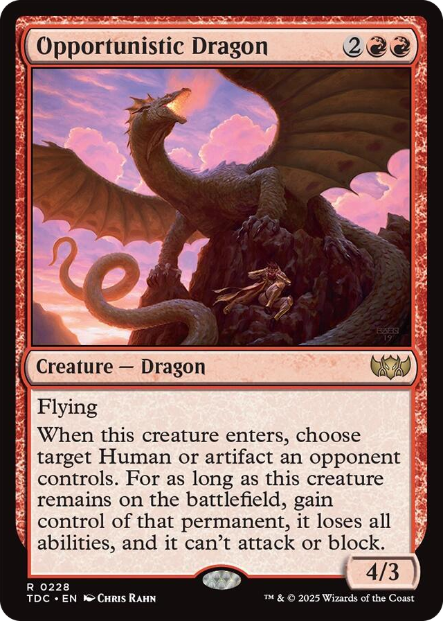 0228 Opportunistic Dragon R Commander: Tarkir: Dragonstorm