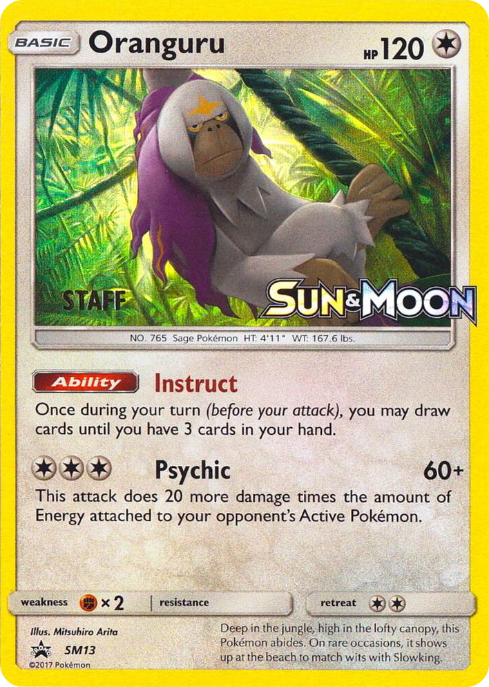 SM013 Oranguru - SM13 (Prerelease) [Staff] Promo SM Promos