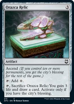 0213 Orazca Relic C Commander: Adventures in the Forgotten Realms