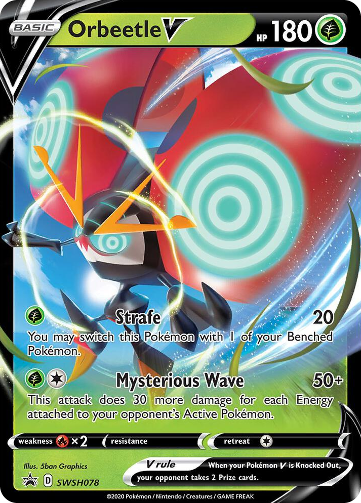 0078 Orbeetle V - SWSH078 Promo Sword & Shield Promo Cards