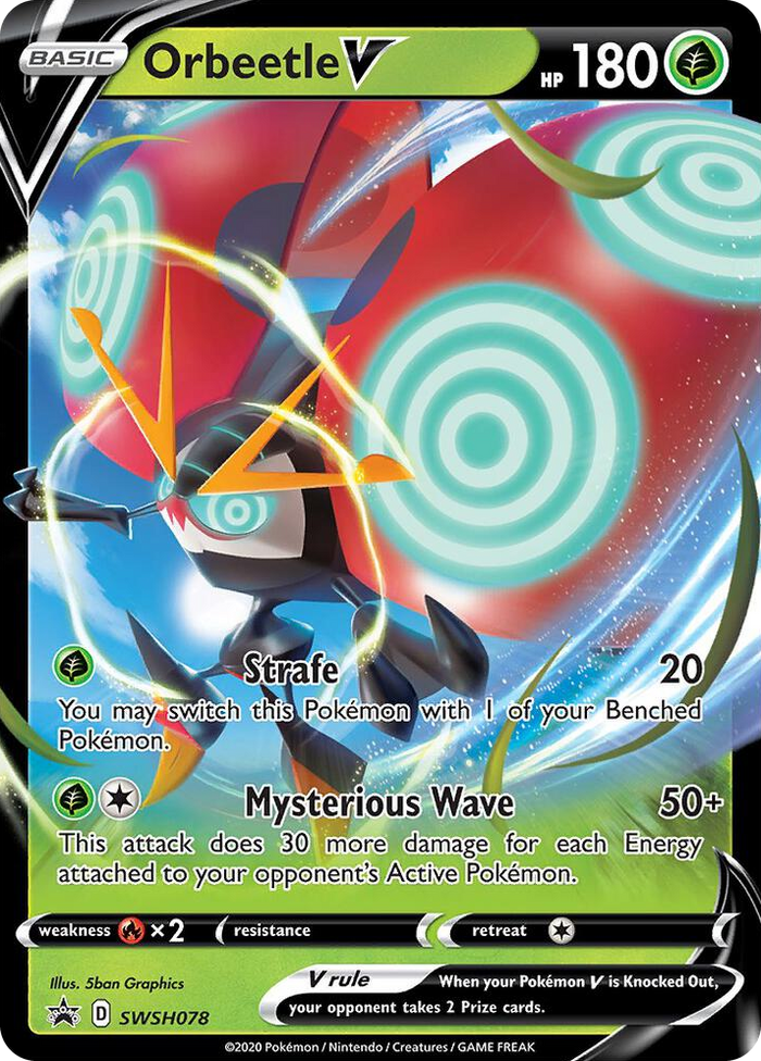 0078 Orbeetle V - SWSH078 Promo Sword & Shield Promo Cards
