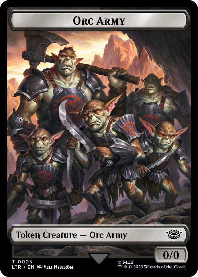 0005 Orc Army (0005) // Food (0010) Double-Sided Token T Universes Beyond: The Lord of the Rings: Tales of Middle-earth