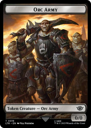 0019 Orc Army (0019) // Food (0024) Double-Sided Token (Surge Foil) T Universes Beyond: The Lord of the Rings: Tales of Middle-earth