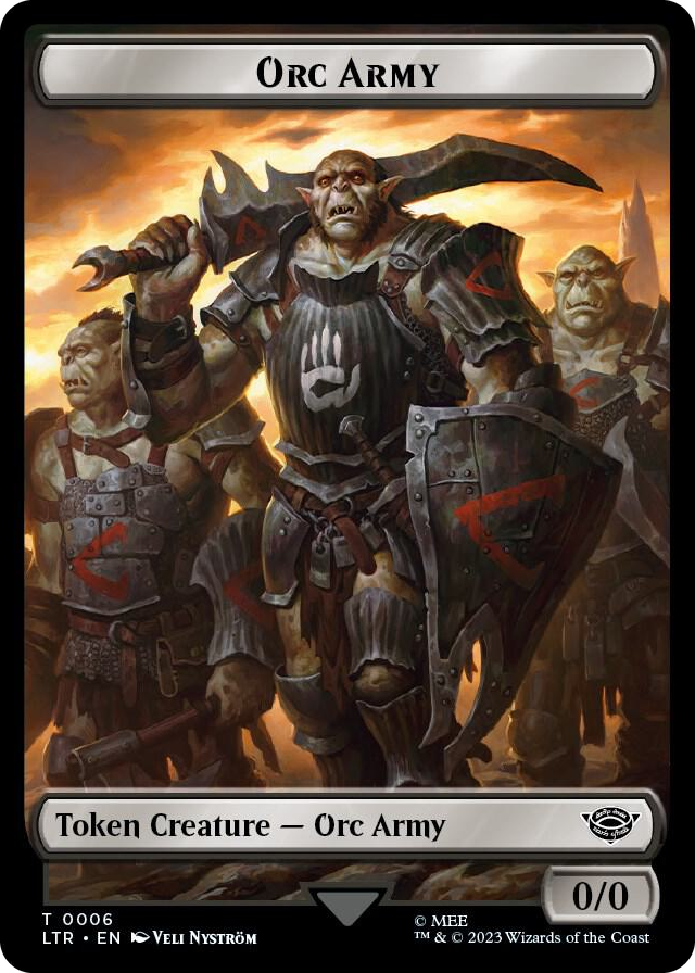 Orc Army Token (0006) #6 T - Universes Beyond: The Lord of the Rings: Tales of Middle-earth Pokemon card
