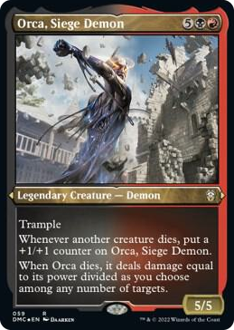 0059 Orca, Siege Demon (Foil Etched) R Commander: Dominaria United