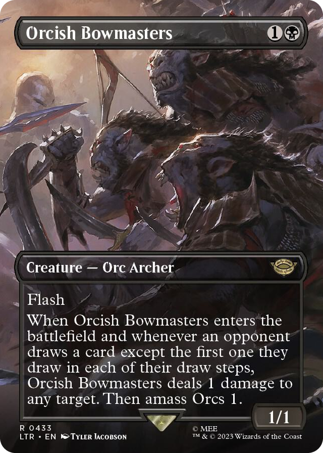Orcish Bowmasters (Borderless) #433 R - Universes Beyond: The Lord of the Rings: Tales of Middle-earth Pokemon card