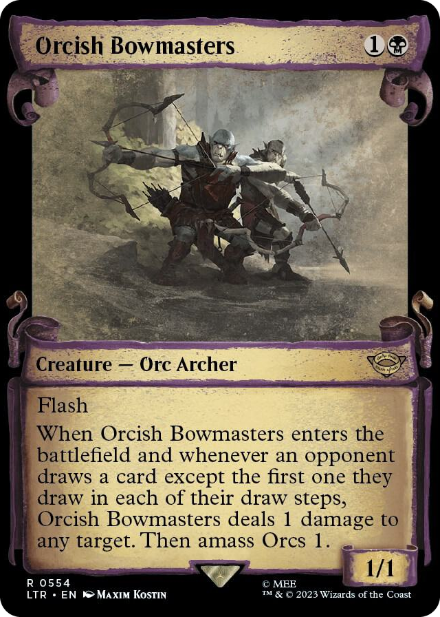 Orcish Bowmasters (Showcase Scrolls) #554 R - Universes Beyond: The Lord of the Rings: Tales of Middle-earth Pokemon card