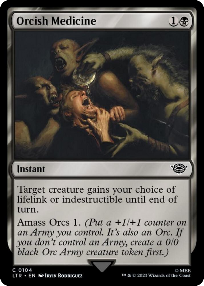 Orcish Medicine #104 C - Universes Beyond: The Lord of the Rings: Tales of Middle-earth Pokemon card
