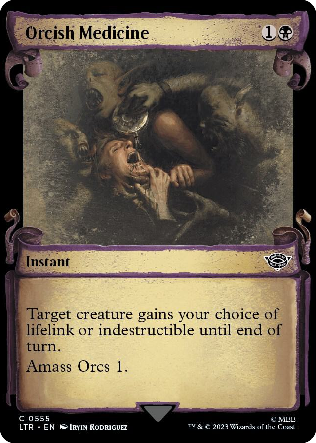 Orcish Medicine (Showcase Scrolls) #555 C - Universes Beyond: The Lord of the Rings: Tales of Middle-earth Pokemon card