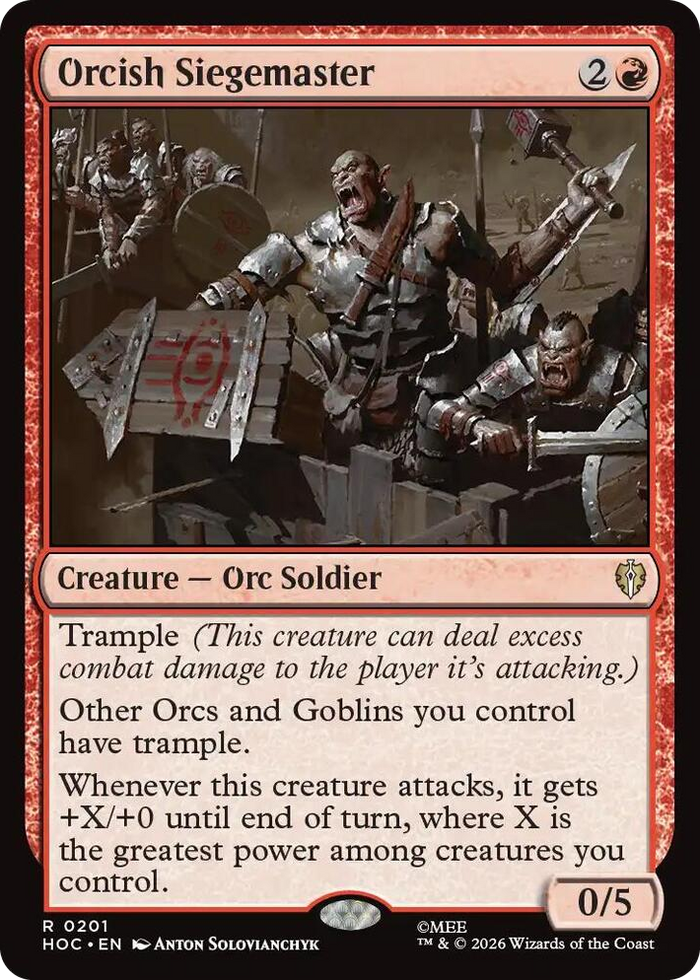 Orcish Siegemaster #201 R - The Hobbit: Eternal-Legal Pokemon card