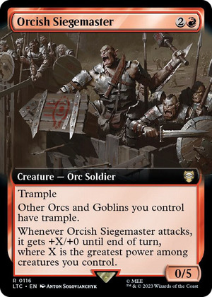 0116 Orcish Siegemaster (Extended Art) R Commander: The Lord of the Rings: Tales of Middle-earth